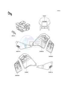 KL 650 A [KLR650] (A10-A14) [KLR650] drawing DECALS-- GREEN- --- KL650-A13- -