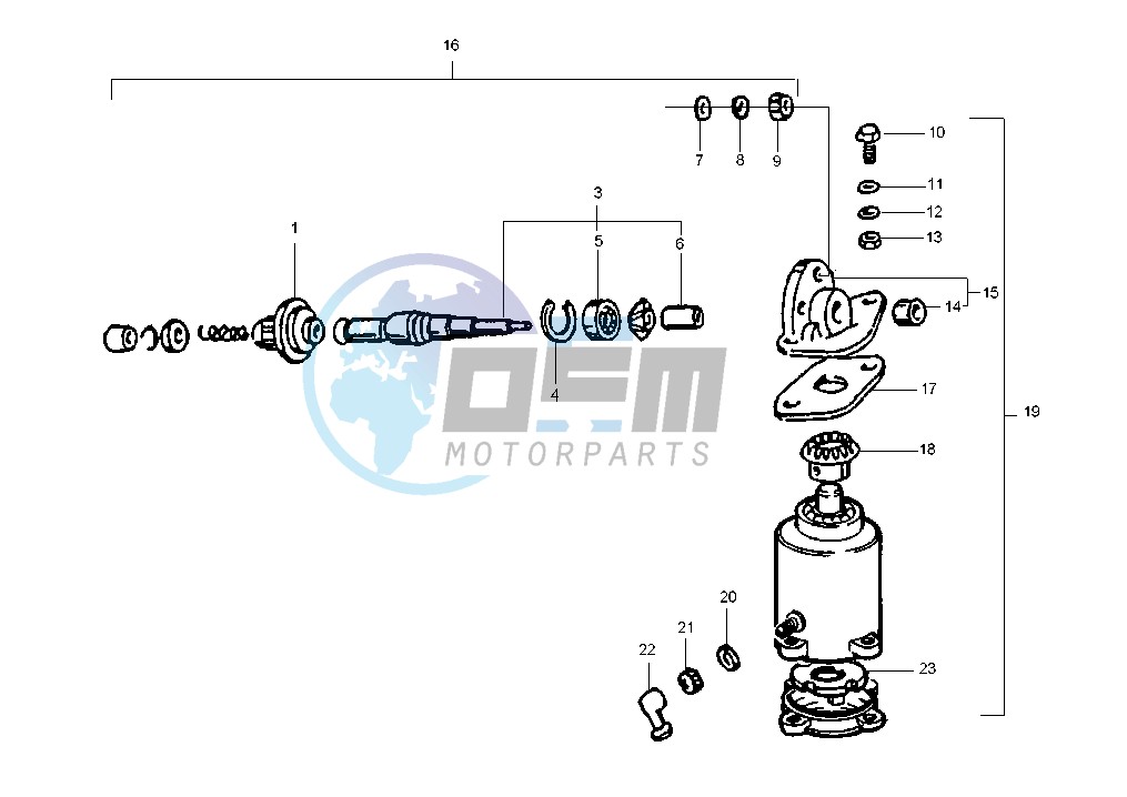 Starting motor