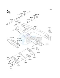 KLX300 A [KLX300R] (A10) A10 drawing SWINGARM