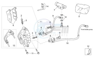 Atlantic 125-200-250 drawing Front brake caliper