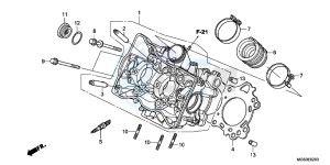 NC700XDC drawing CYLINDER HEAD