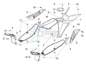 Runner 125 ST 4T E3 (EMEA) drawing Central cover - Footrests