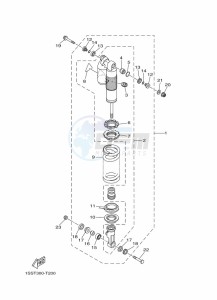 YZ250 (B9UA) drawing REAR SUSPENSION