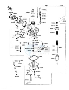 KLF 220 A [BAYOU 220] (A1-A4) [BAYOU 220] drawing CARBURETOR