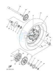 XT1200Z SUPER TENERE ABS (2BSC) drawing REAR WHEEL