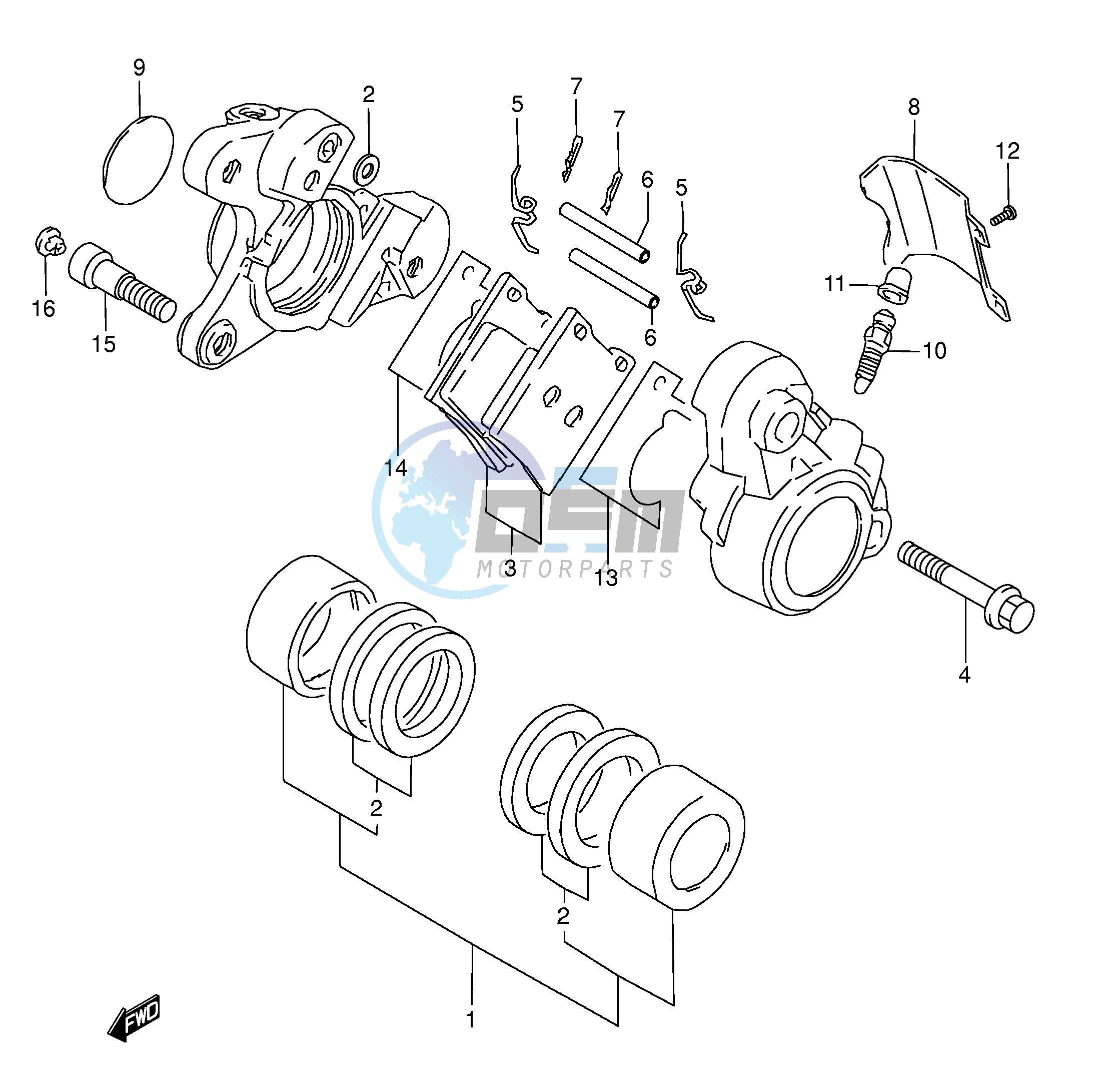 FRONT CALIPER (MODEL X Y K1)