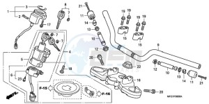 CB600FA9 Spain - (SP / ABS) drawing HANDLE PIPE/TOP BRIDGE