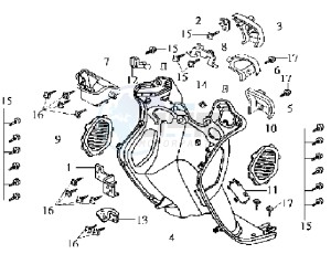 JOYRIDE 200 drawing COWLING INNER FR PLATE