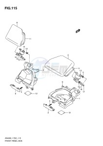 AN400 (E2) Burgman drawing FRONT PANEL BOX