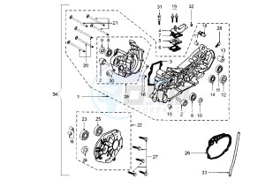 X–FIGHT - 50 cc drawing CRANKCASE