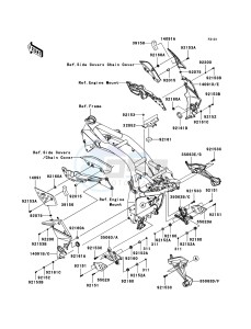 Z1000_ABS ZR1000C7F FR GB XX (EU ME A(FRICA) drawing Frame Fittings