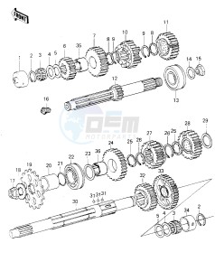 KZ 1000 G [CLASSIC] (G1) [CLASSIC] drawing TRANSMISSION