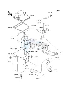 MULE_600 KAF400BDF EU drawing Air Cleaner