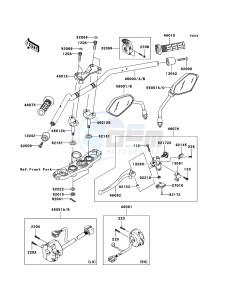 Z1000 ZR1000B8F FR GB XX (EU ME A(FRICA) drawing Handlebar