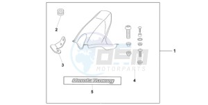 CBR1000RA9 France - (F / ABS CMF MME) drawing HUGGER PEARL SIREN BLUE