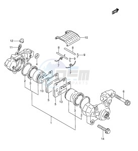 GSX600F (E2) Katana drawing REAR CALIPER (MODEL J)