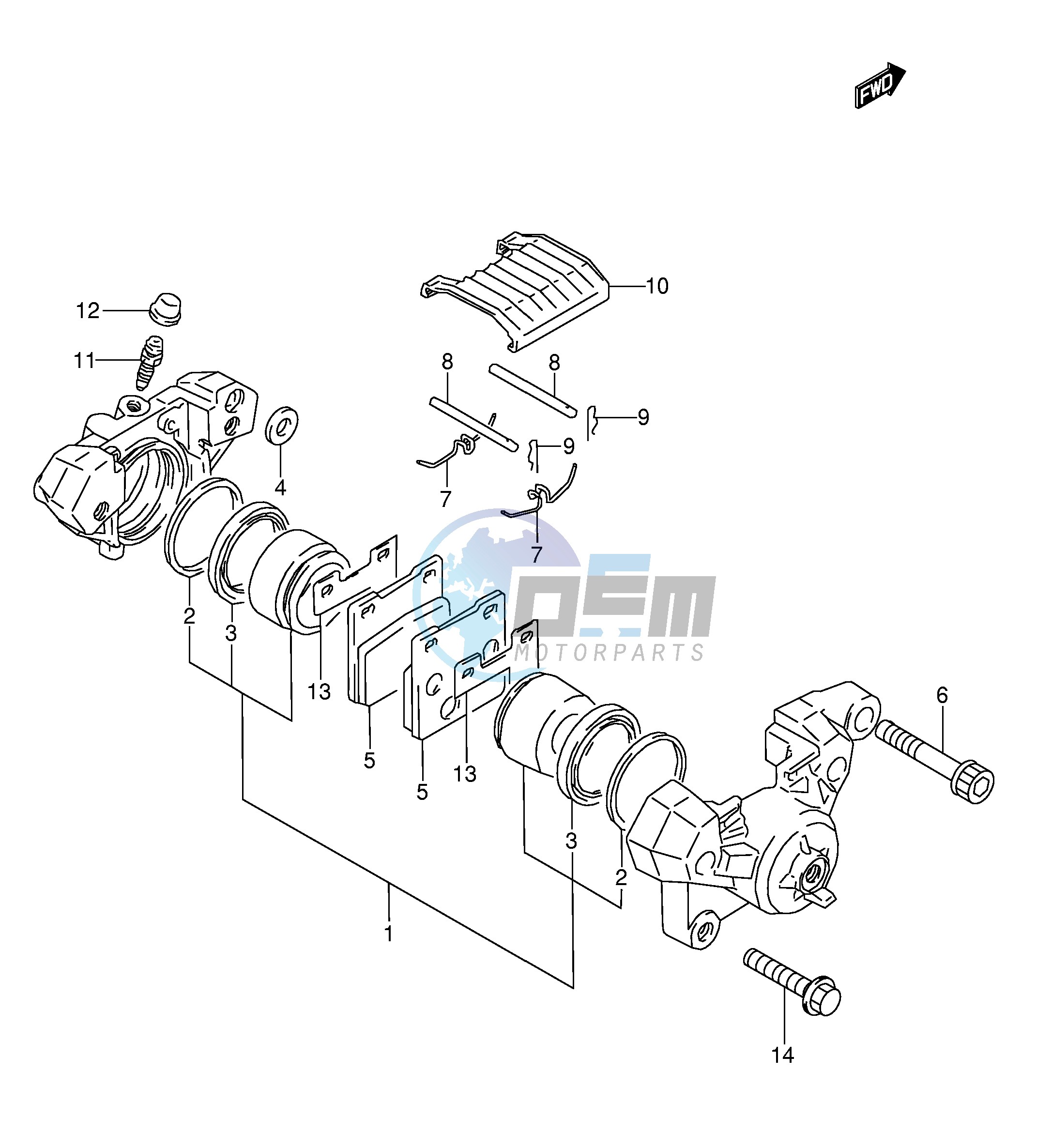 REAR CALIPER (MODEL J)