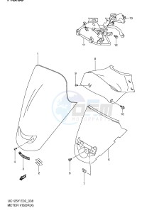 UC125 (E2) drawing METER VISOR (MODEL X)