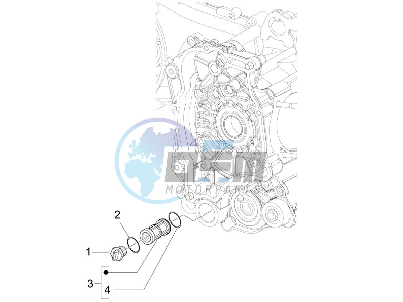 Flywheel magneto cover - Oil filter