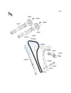 EX 650 C [NINJA 650R] (C9F) C9F drawing CAMSHAFT-- S- -_TENSIONER