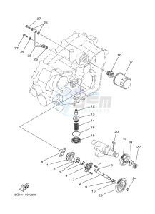 YFM450FWAD YFM45FGPB GRIZZLY 450 EPS (1CTC 1CTD 1CTE) drawing OIL PUMP