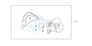 CBF1000TA France - (F / ABS CMF) drawing KNUCKLE VISOR