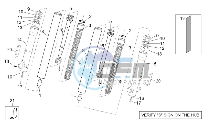 Showa front fork - Hubs sleeves