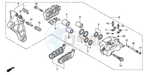 ST1100 drawing REAR BRAKE CALIPER (ST1100AT/AV/AW)