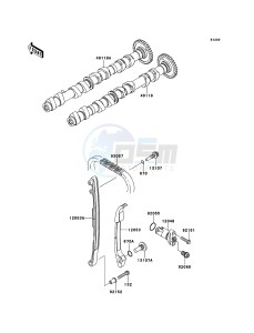 Z750R ZR750NBF FR GB XX (EU ME A(FRICA) drawing Camshaft(s)/Tensioner