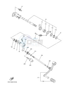 MT09 MT-09 900 MT-09 (B872) drawing SHIFT SHAFT