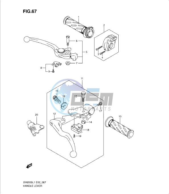 HANDLE LEVER (SV650SL1 E24)