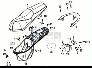 JET 14 125 LC ABS (XC12WX-EU) (E5) (M1) drawing SEAT - REAR GRIP