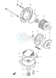 GZ125 (P19) drawing OIL PUMP