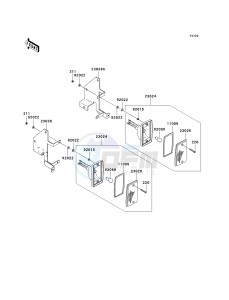 KRF 750 J [TERYX 750 FI 4X4 LE] (J9FA) J9FA drawing TAILLIGHT-- S- -