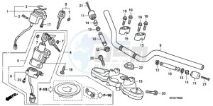 CB600F3A Australia - (U / ST) drawing HANDLE PIPE/TOP BRIDGE