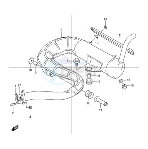 LT80 (P1) drawing MUFFLER