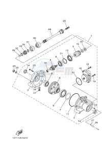 YFM550FWAD YFM550PLE GRIZZLY 550 EPS (2LB8 2LB9) drawing FRONT DIFFERENTIAL