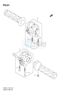 AN400 (E2) Burgman drawing HANDLE SWITCH (AN400L1 E2)