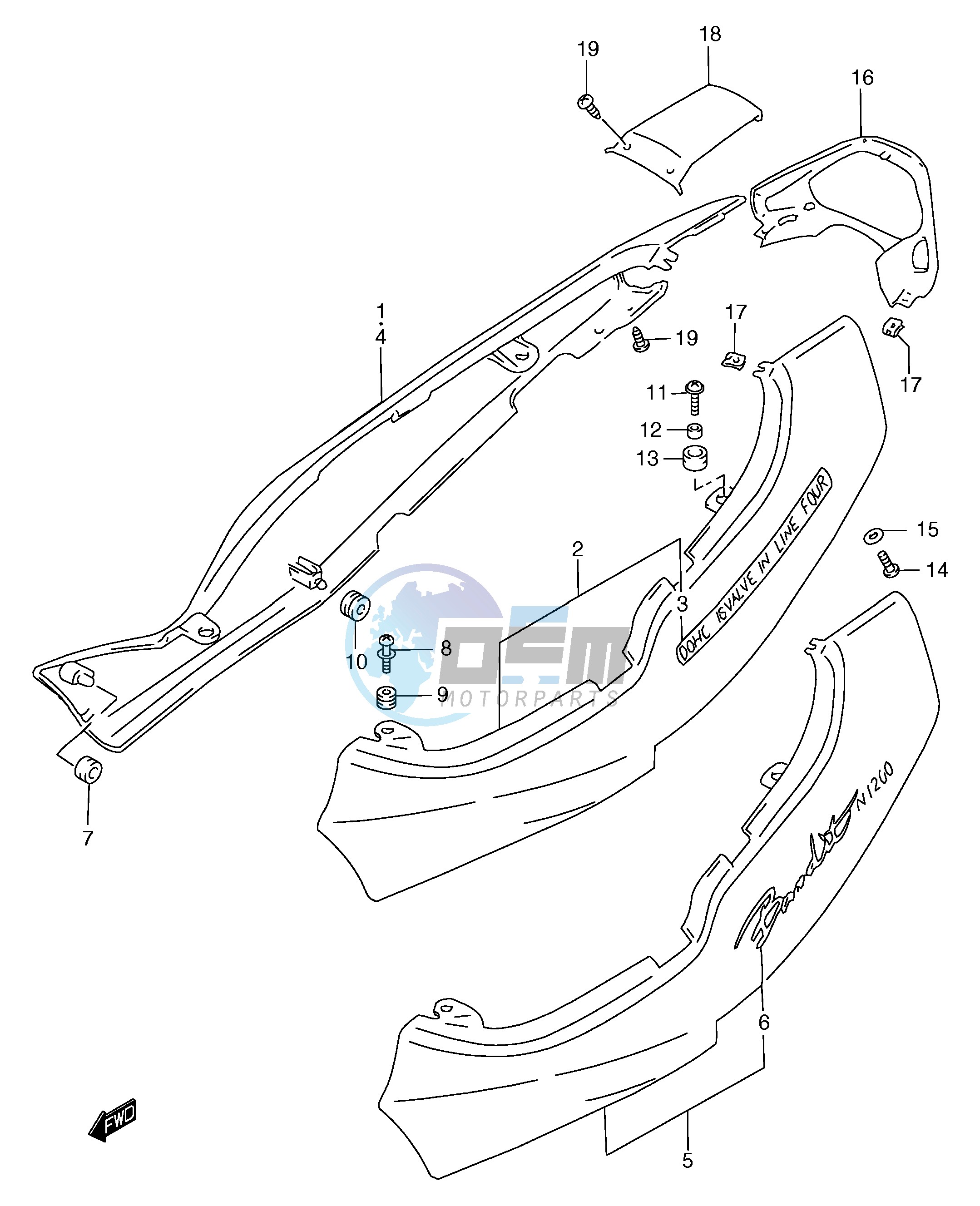 FRAME COVER (GSF1200W SW)