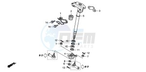 TRX420TM FOURTRAX drawing STEERING SHAFT