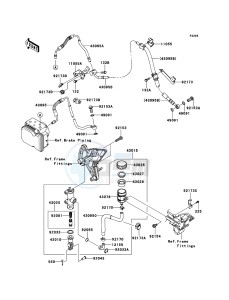 Z1000_ABS ZR1000ECFA FR XX (EU ME A(FRICA) drawing Rear Master Cylinder