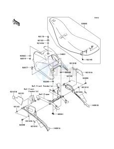 KFX700 KSV700A9F EU drawing Seat