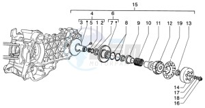 Beverly 125 drawing Driven pulley