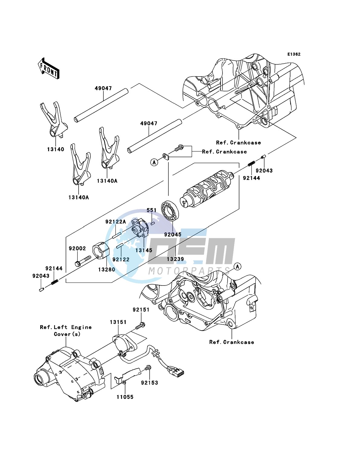 Gear Change Drum/Shift Fork(s)