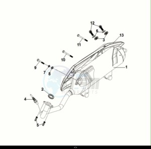 JET X 125I ABS (XH12WX-EU) (E5) (M1) drawing EXHAUST MUFFLER