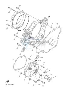 YZ450F (B118 B119 B11A B11B) drawing CRANKCASE COVER 1