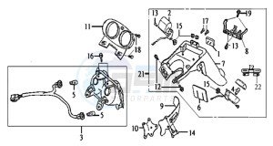 JET EURO 50 drawing TAIL LIGHT - INDICATORS - REAR MUDGUARD