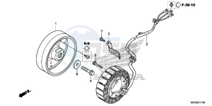 VFR1200XDE CrossTourer - VFR1200X Dual Clutch 2ED - (2ED) drawing GENERATOR