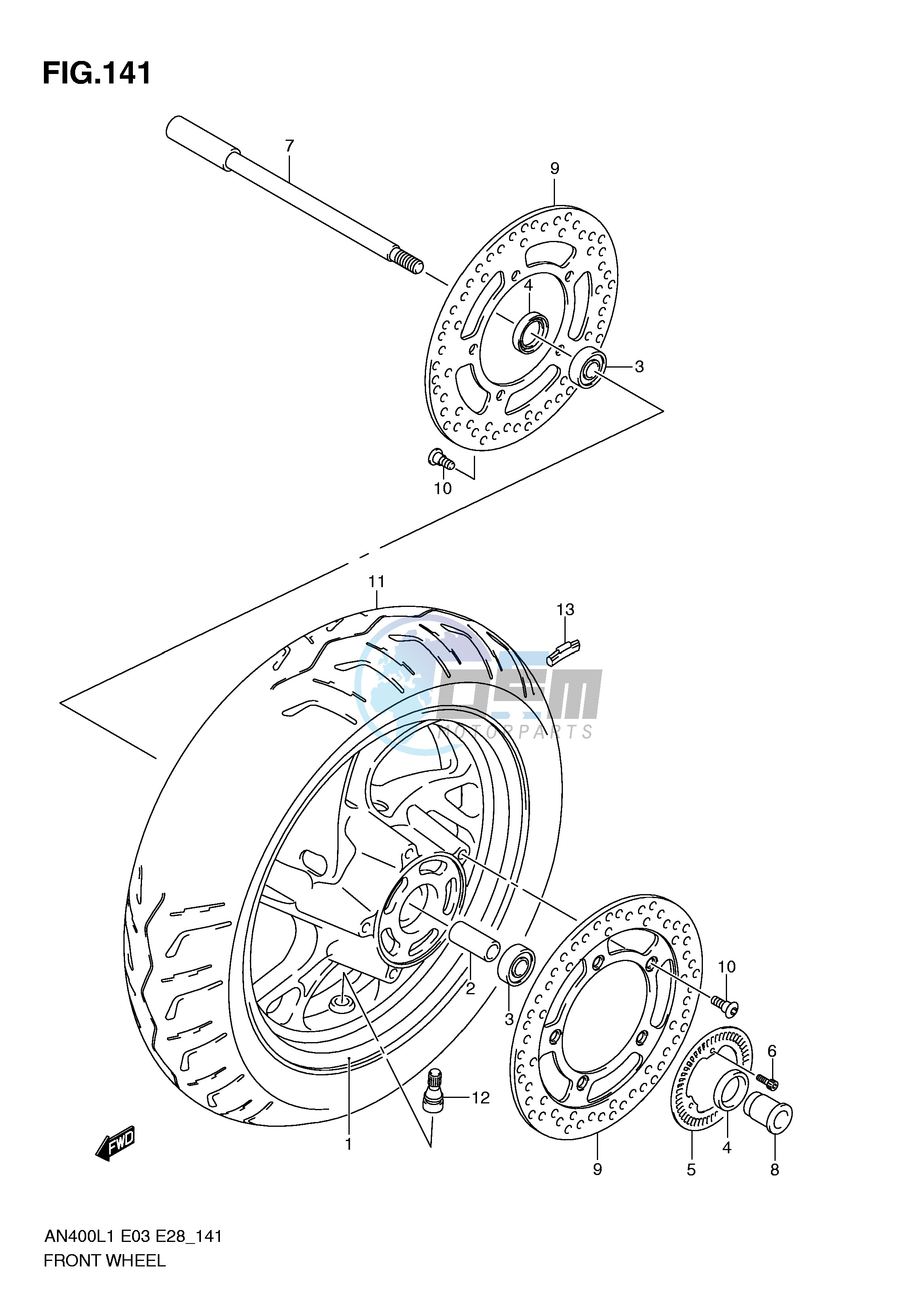 FRONT WHEEL (AN400AL1 E33)