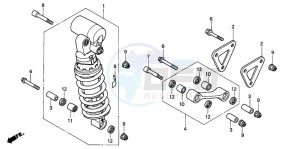 CBR900RE drawing REAR CUSHION (CBR900RRY,1/RE1)